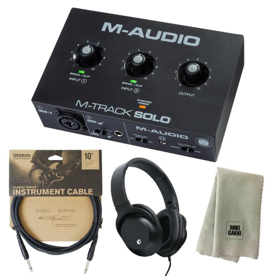 M-AUDIO M-Track Solo オーディオインターフェース + ヘッドホン + 高 