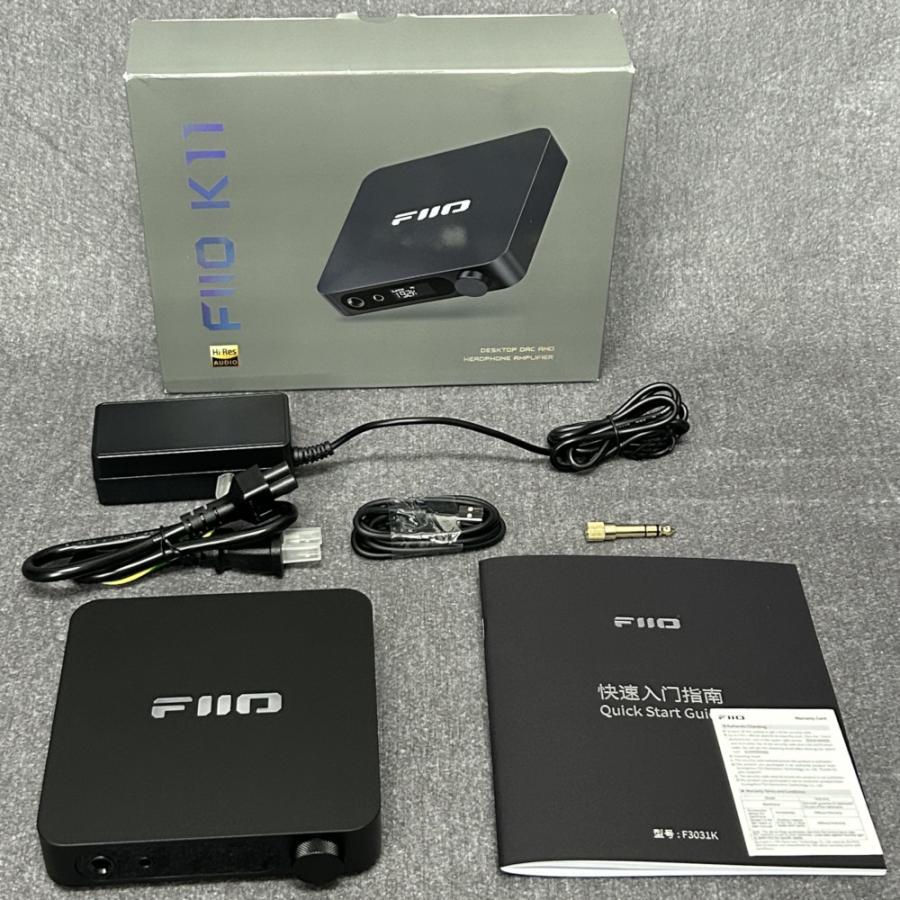 アウトレット品》FIIO DAC内蔵 ヘッドホンアンプ K11 ブラック (FIO  
