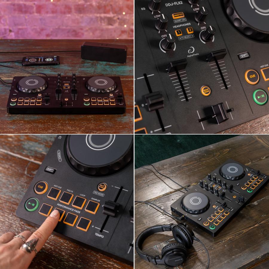 AlphaTheta DJコントローラー DDJ-FLX2 + ダストカバー付き AlphaTheta DJコントローラー DDJ-FLX2 + ダストカバー付き