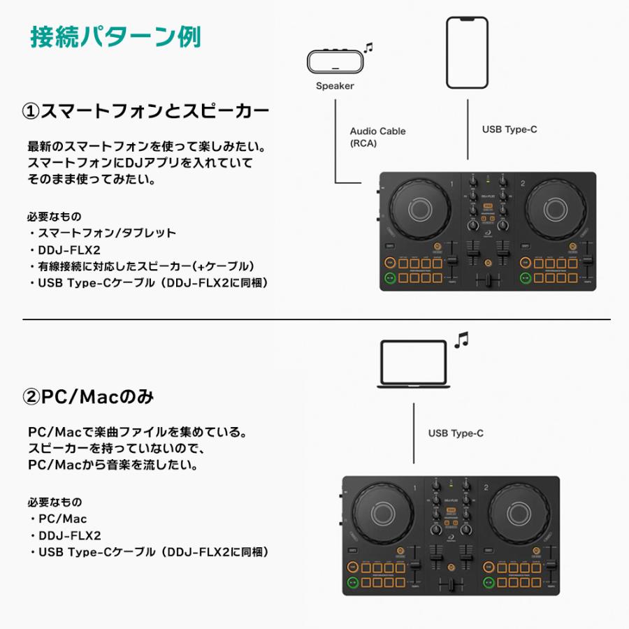 AlphaTheta DJコントローラー DDJ-FLX2 + ヘッドホン HDJ-CUE1 AlphaTheta DJコントローラー DDJ-FLX2 + ヘッドホン HDJ-CUE1
