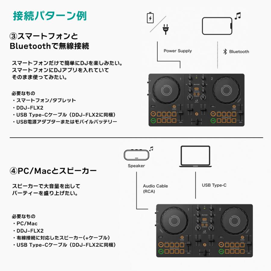 AlphaTheta DJコントローラー DDJ-FLX2 + ヘッドホン HDJ-CUE1 AlphaTheta DJコントローラー DDJ-FLX2 + ヘッドホン HDJ-CUE1