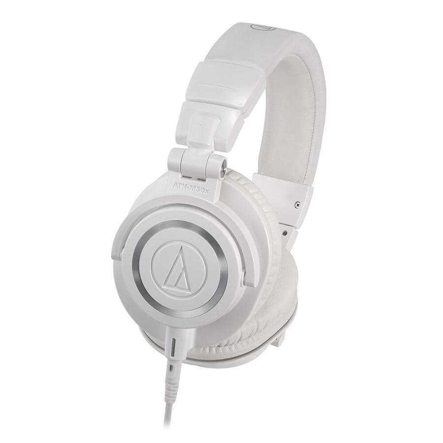 audio-technica  オーディオテクニカ ATH-M50X WH  白 モニターヘッドホン + HPM50x イヤーパッド白 + AT-HPH300 ヘッドホンハンガー + オリジナルクロス｜mikigakki｜03