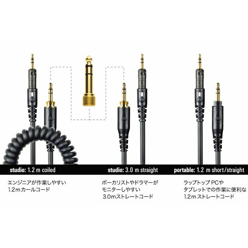 【在庫在り 即納可能】 audio-technica  オーディオテクニカ ATH-M50X WH  白 モニターヘッドホン + AT-HPH300 ヘッドホンハンガー《送料無料》｜mikigakki｜09