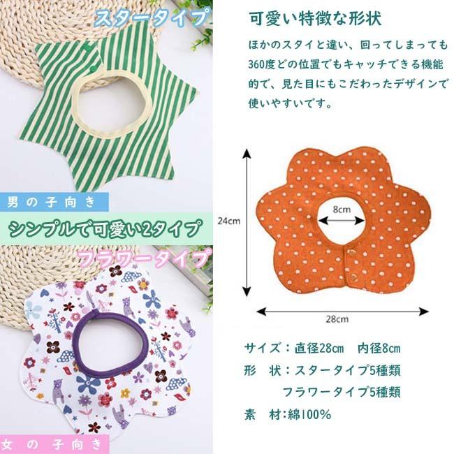 スタイ 男の子 女の子 丸タイプ よだれカバー 可愛い ベビー 高額売筋 赤ちゃん 360度 よだれかけ ヨダレ 送料無料 メール便 2枚以上 エプロン お食事 子供用