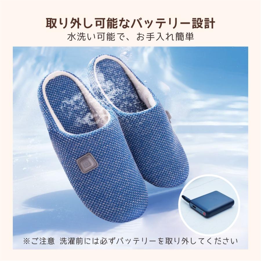 電気スリッパ 3段階温度調節 電気足温器 バッテリー付き 充電式 楽天市場】＼期間限定 ポイント10倍／ 【コードなし 3秒で温度感知
