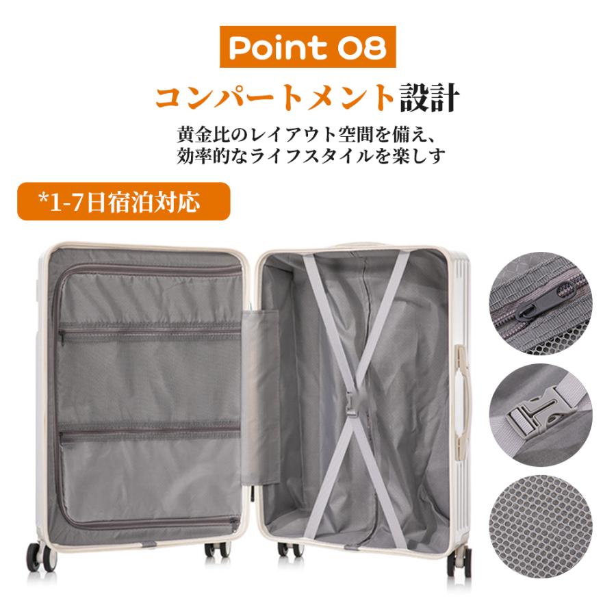 スーツケース キャリーケース 前開き 360°回転 TSAロック 静音