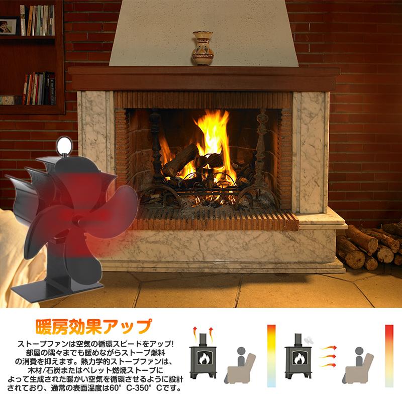 エコファン 灯油ストーブファン 火力ファン 電源不要 省エネ 換気 暖房