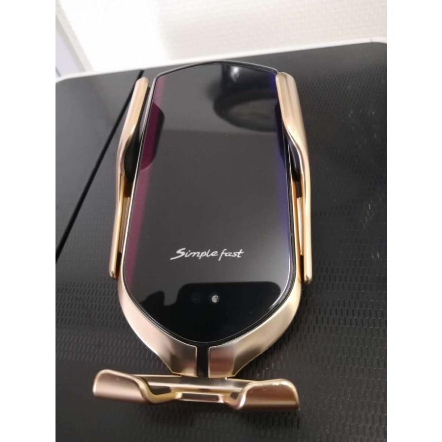 ワイヤレス充電器三色在庫あ むらさき シルバ ゴールド Iphone車載ホルダー Qi 自動 スマホホルダー 無線充電器 Mikimori008 Mikimori 通販 Yahoo ショッピング