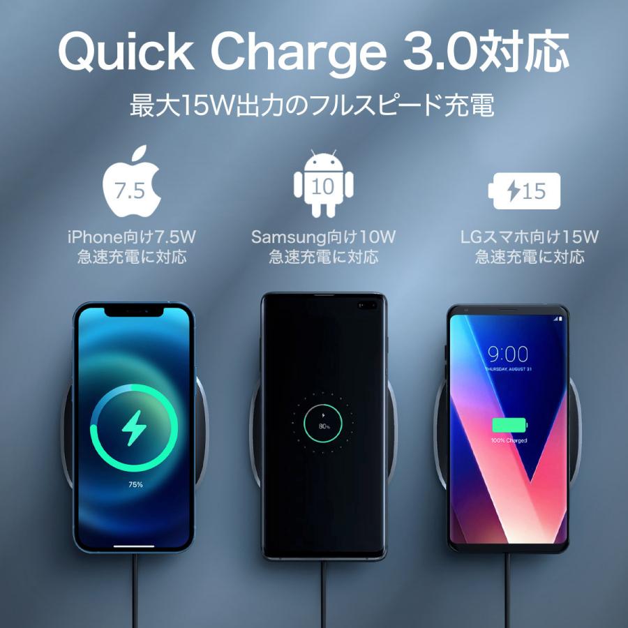 ワイヤレス充電器 Iphone おしゃれ Aukey オーキー Graphite Lite 15w ブラック Lc C6s スマホ Samsung Lg Android 最大15w出力 ケース対応 スリム 2年保証 Aukey Lc C6s Mikimotobeans Store Yahoo 店 通販 Yahoo ショッピング
