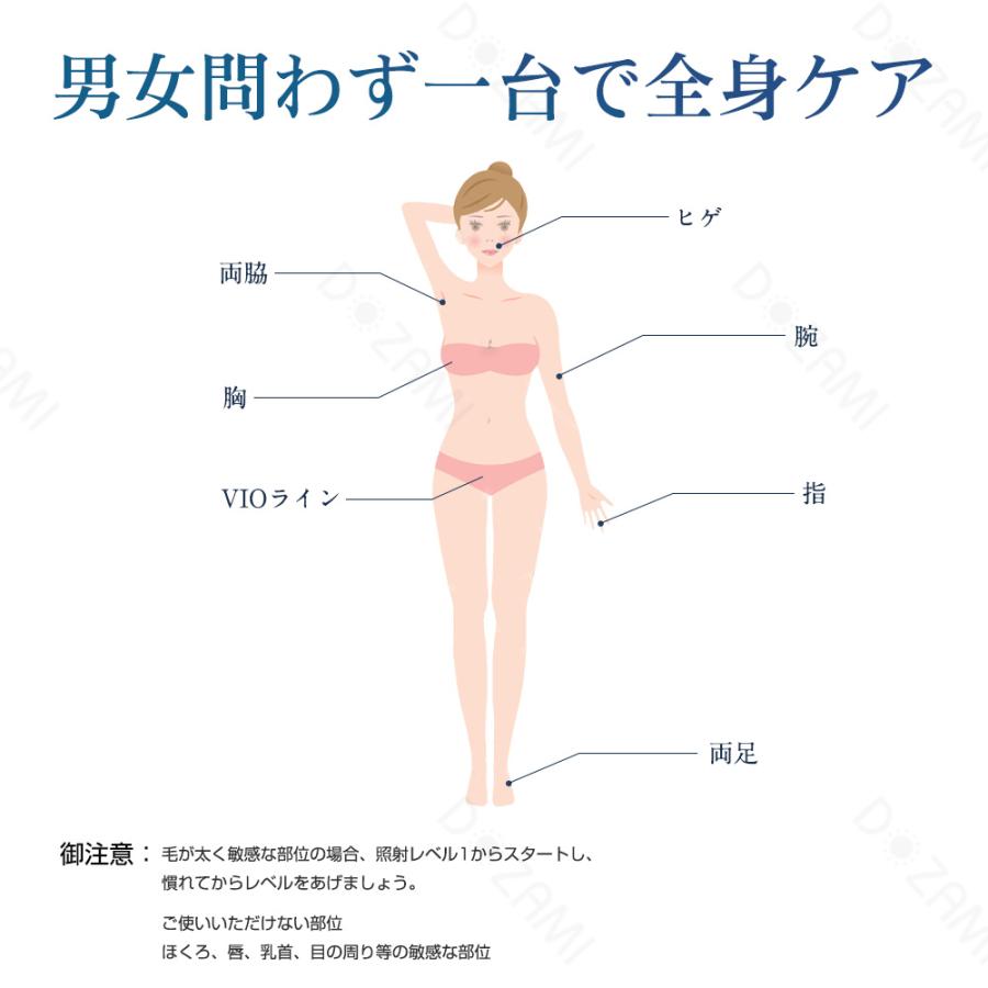 脱毛器 全身ケア だつもうき メンズ/レディース 無制限照射回数 VIO