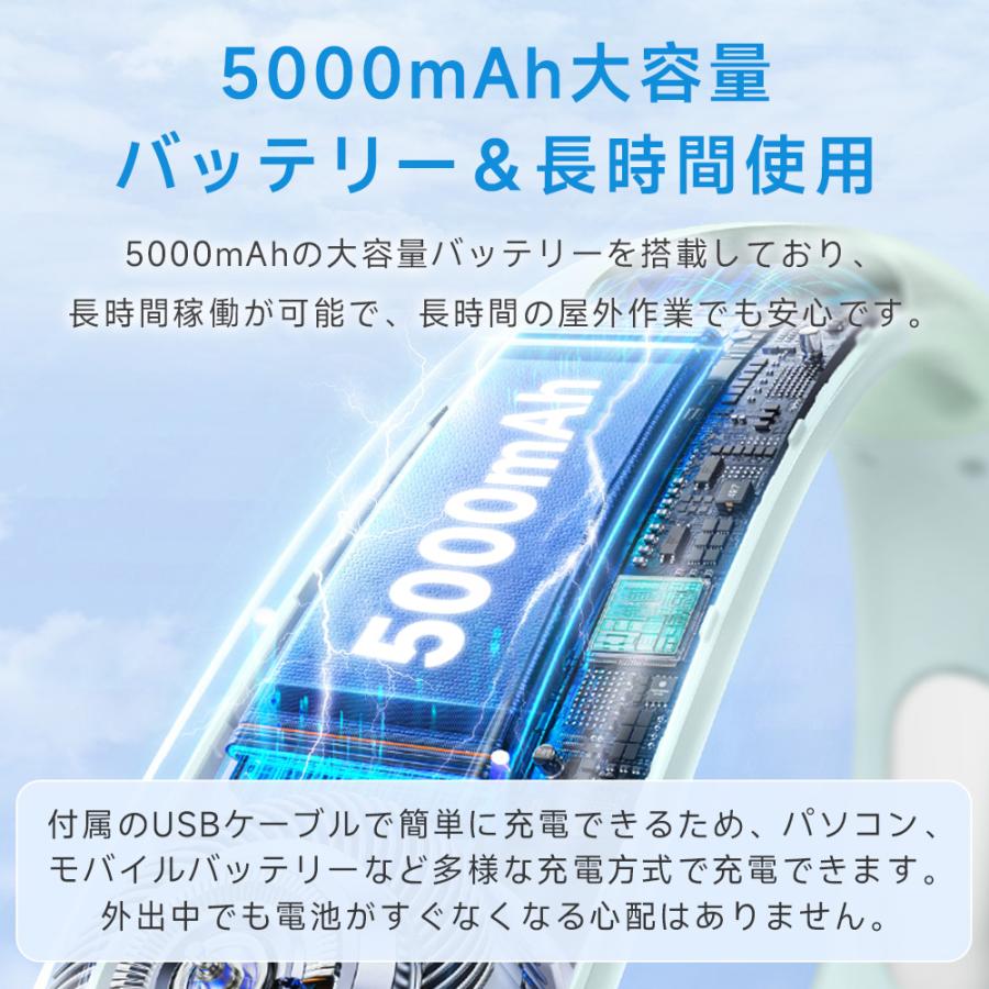 限定クーポン2480円】首掛け扇風機 ネックファン 5段階モード ネック 
