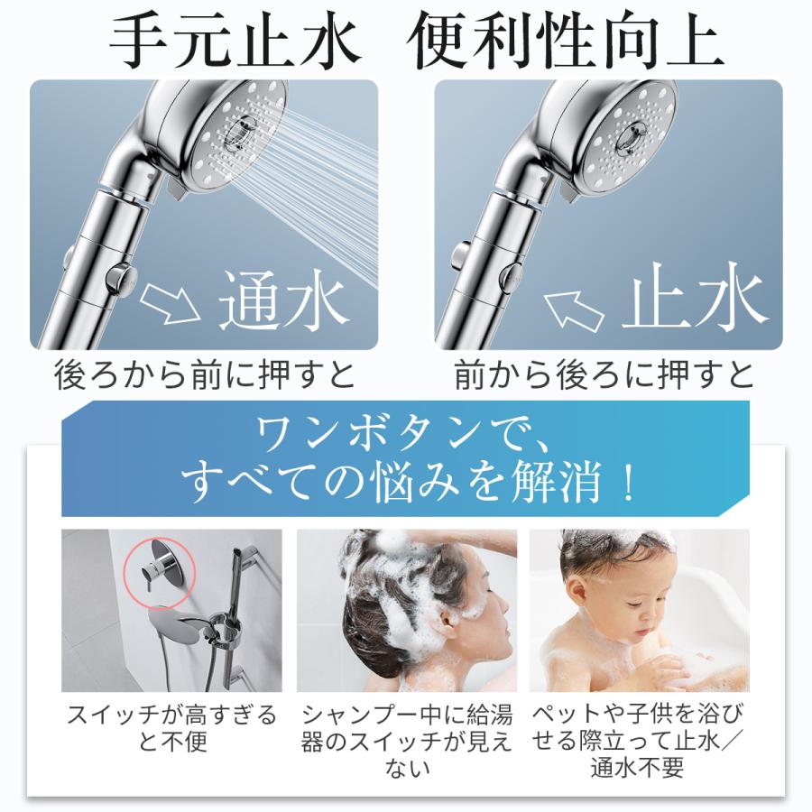 Hokonui 【新モデル】シャワーヘッド マイクロナノバブル 塩素除去 3D