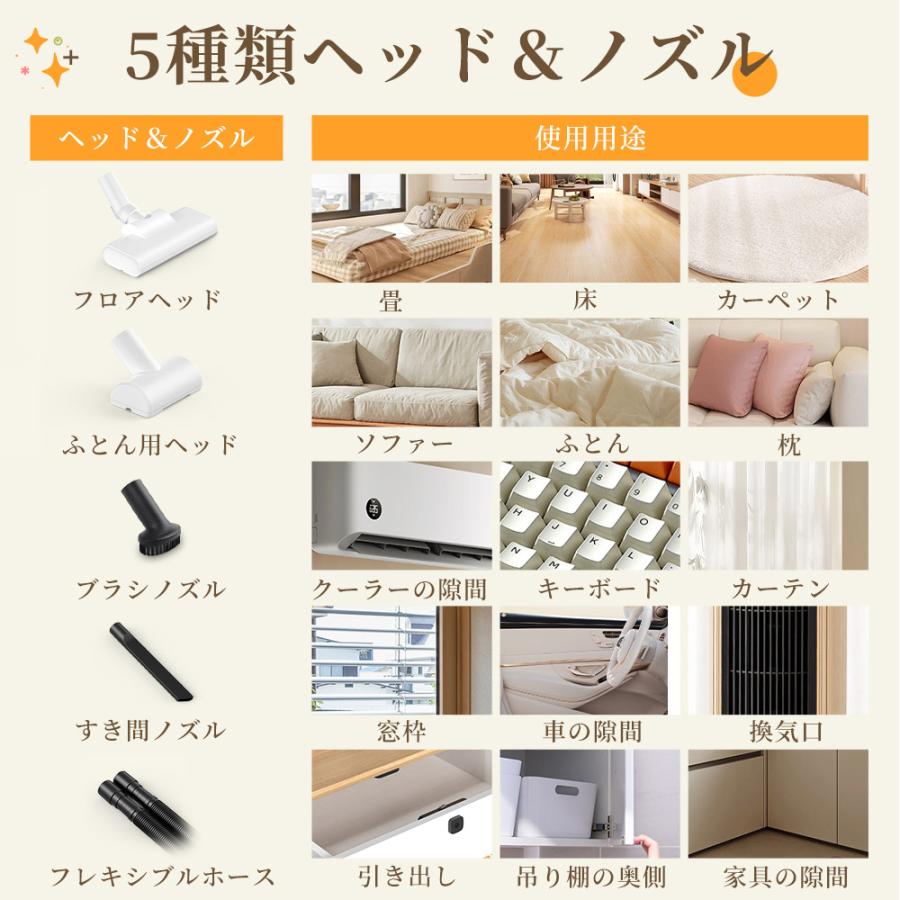 【限定クーポン4780円】掃除機 2段階強力吸引 コードレス掃除機 スティッククリーナー ハンディクリーナー スティック掃除機 ハンディー掃除機 フィルター家庭用の画像