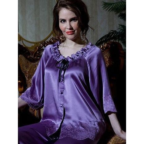 品質のいい シルクパジャマ レディース 部屋着 直輸入品 シルク100 身生地 ７分袖 No 753 パジャマ サイズをご指定ください M Baskincoffee Vicom Corp Com