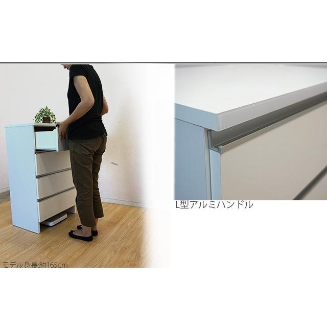 国産 50ランドリー/ロータイプ 高さ99.5cm  ホワイト ブラウン ナチュラル 木製ランドリーボックス ランドリーラック サニタリー 収納 完成品 送料無料 |  | 02