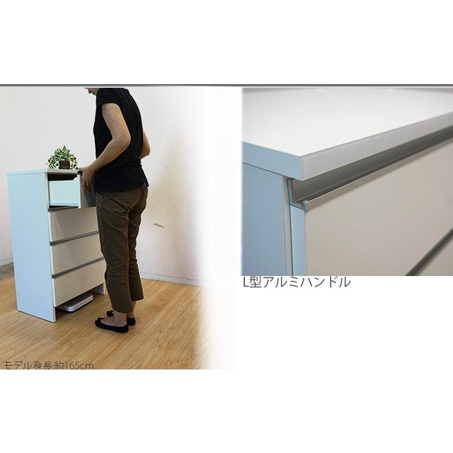 国産 35ランドリー/ロータイプ 高さ99.5cm ホワイト ブラウン ナチュラル 木製ランドリーボックス ランドリーラック サニタリー 収納 完成品 送料無料 |  | 02