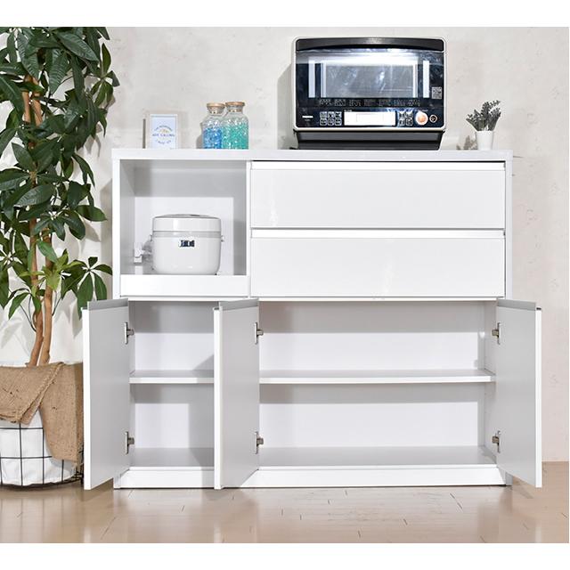 ハイカウンター 幅120cm カウンターテーブル キッチンカウンター 高さ100cm 間仕切りカウンター キッチン収納 キッチンラック 収納家具 完成品 国産 |  | 10