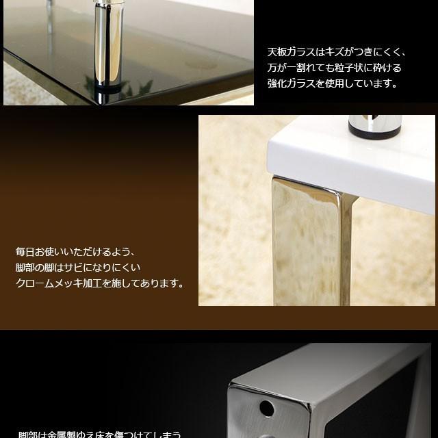 ガラステーブル ホワイト ローテーブル ガラス 強化ガラス センター