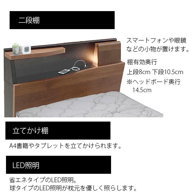リクライニングベッド 電動ベッド 2モーター セミダブルベッド 宮付き LED照明付き ベッド ワイヤレスリモコン付き |  | 04