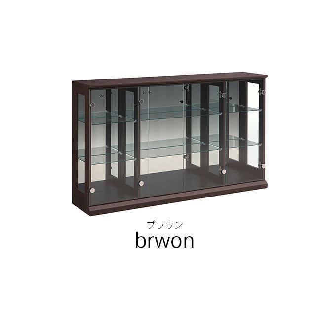 【完成品】　ショーケース　コレクションケース　ラック　棚　扉　飾り棚　ブラック コレクションボード ディスプレイラック 幅140cm コレクションケース