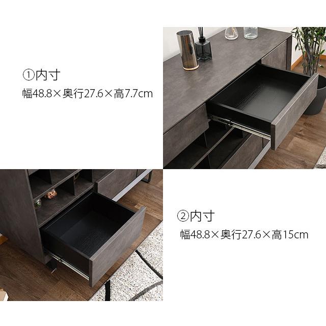 キャビネット 幅120cm ディスプレイ収納 木製 収納棚 収納ラック 仕切り板 間仕切り 小物収納 扉 リビング収納 サイドボード スチール脚 |  | 05