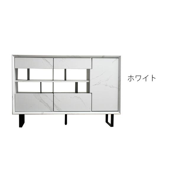 キャビネット 幅120cm ディスプレイ収納 木製 収納棚 収納ラック 仕切り板 間仕切り 小物収納 扉 リビング収納 サイドボード スチール脚 |  | 08