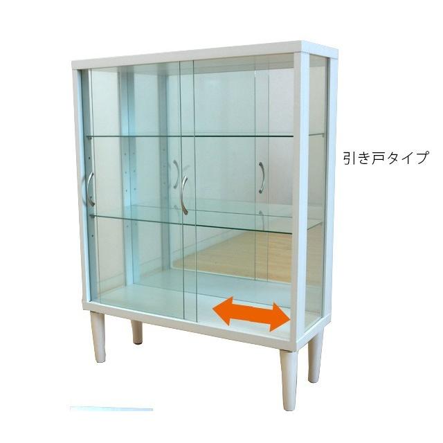【送料無料】ディスプレイケース 引き戸 ホワイト 100cm 75cm 29cm コレクションボード 引き戸タイプ コレクションケース キュリオ