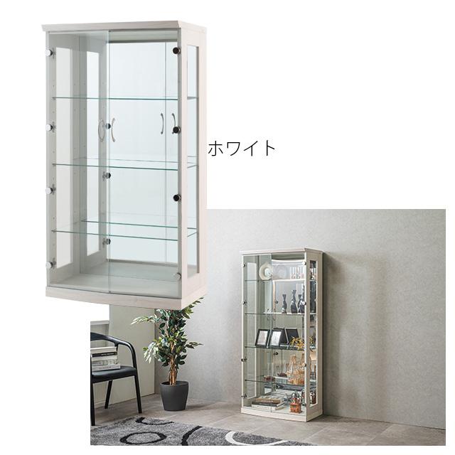 ガラス飾り棚 アンティーク ショーケース ライト付き コレクションボード ロータイプ 高さ130cm 幅70cm 飾り棚 ショーケース
