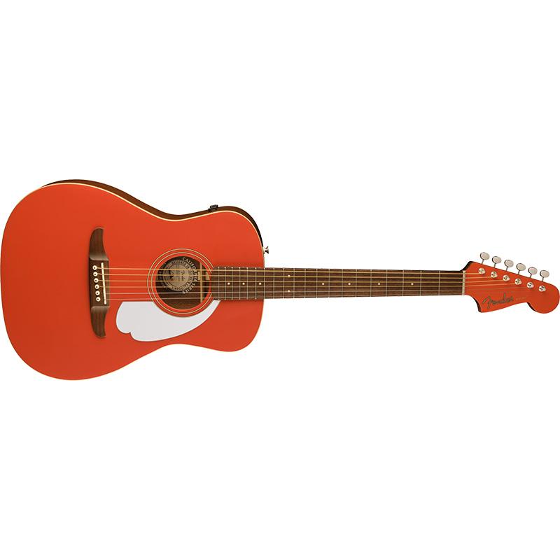 Fender エレアコギター MALIBU PLAYER（色：Fiesta Red／指板 