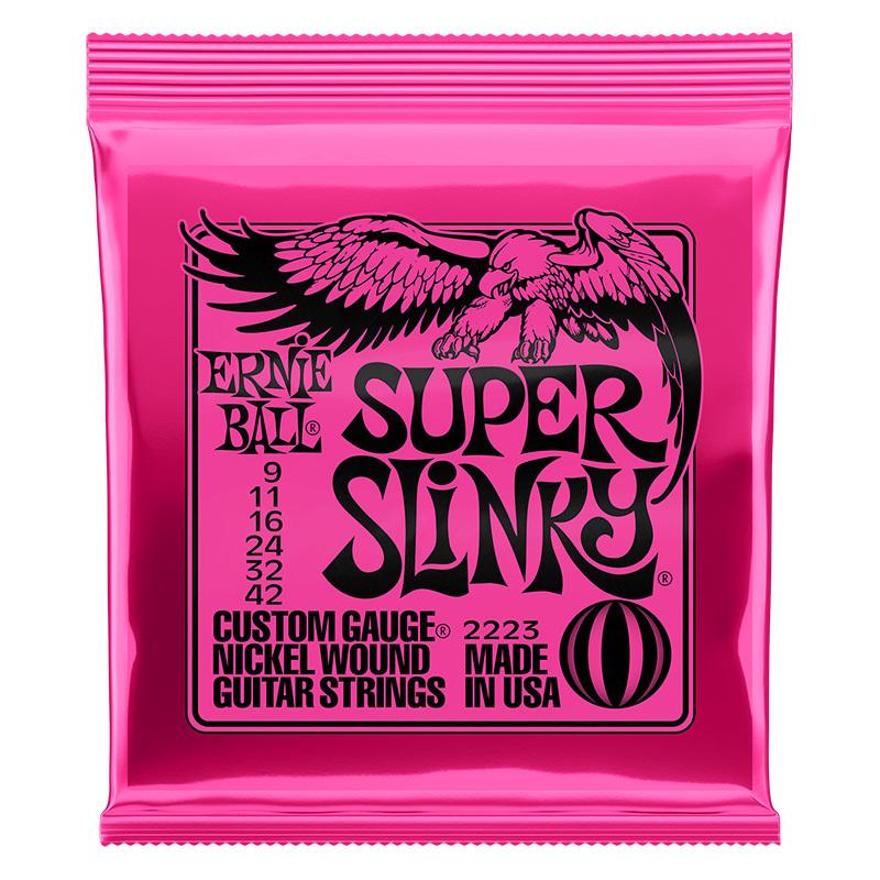 ERNIE BALL エレキギター弦 【1セット】SUPER SLINKY 09-42 #2223【ゆうパケットで発送】｜mikiwebstore
