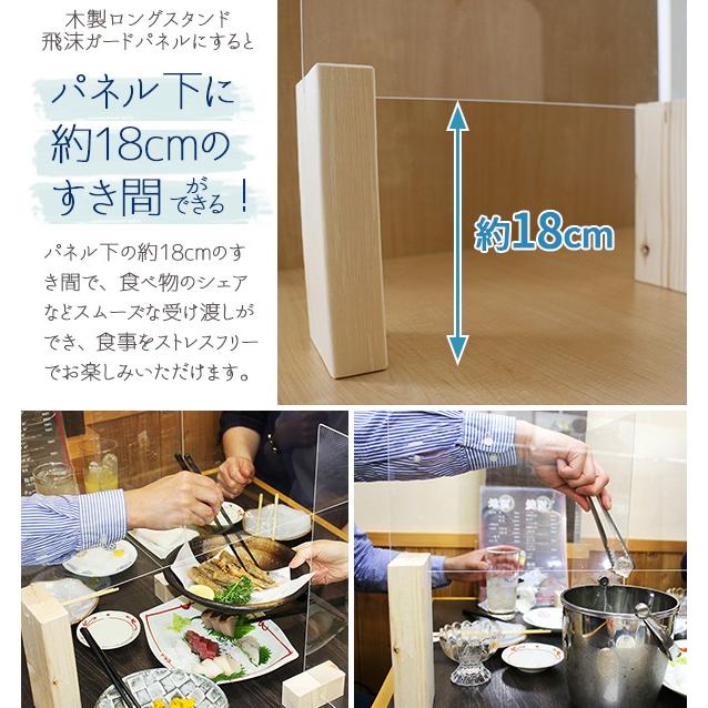 アクリルパネル アクリルボード アクリルパーテーション コロナウィルス感染防止 飛沫感染防止 飛沫ガードパネル(L)10個setの画像
