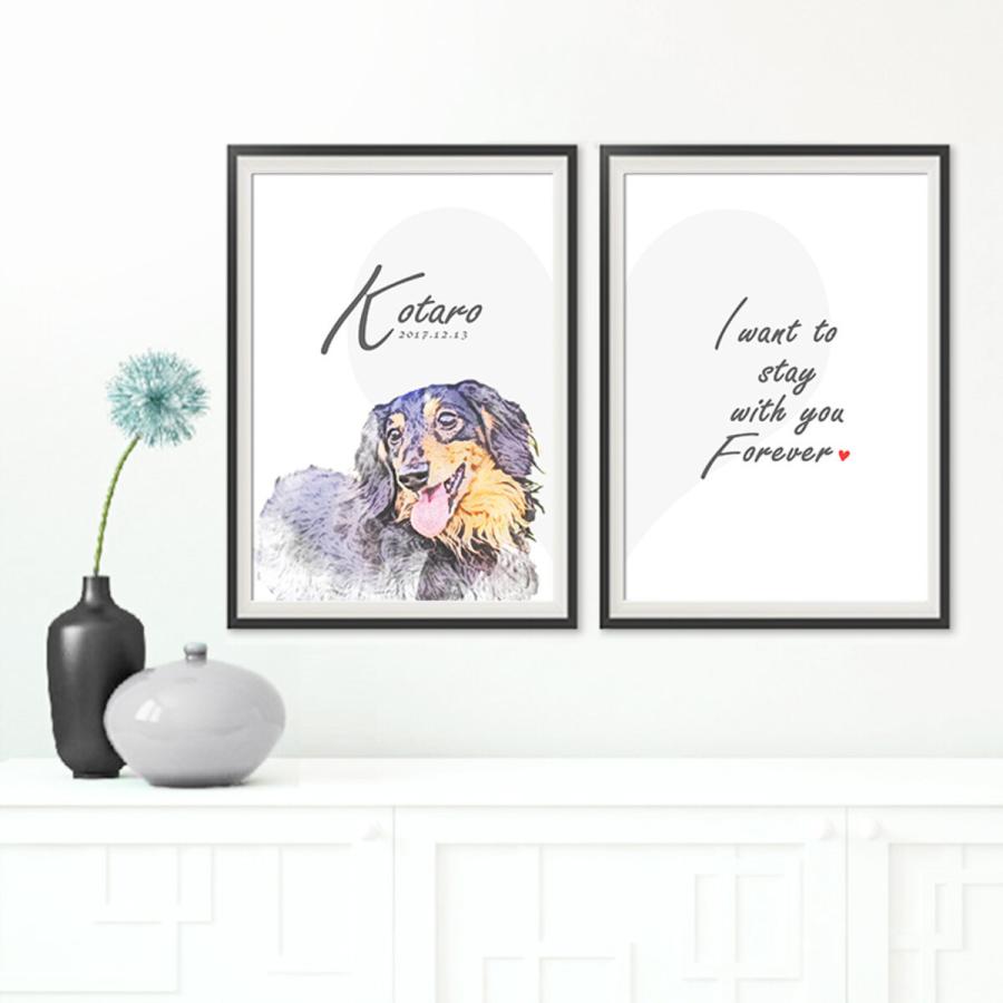 初回限定 2枚セット ペットの似顔絵 メッセージ T004 即発送可能 Turningheadskennel Com