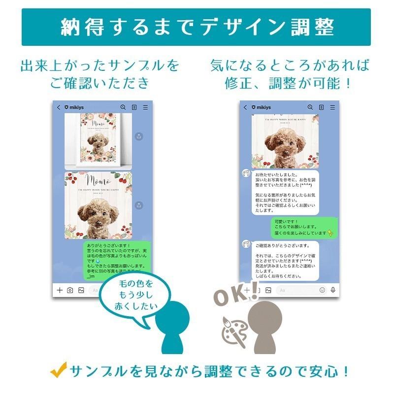 ペット 遺影 写真 ポスター メモリアル 花の供養ポスター お供え お名前+日付入り かわいい おしゃれ t023 |  | 04