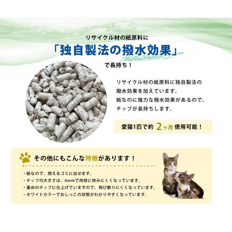 お得な8袋セット システムトイレ用ペーパーチップ猫砂 4L×8袋 はっ水 可燃ごみOK 消臭抗菌 各社システムトイレ共通 飛び散りにくい 国産 三ヶ日ガーデン |  | 03