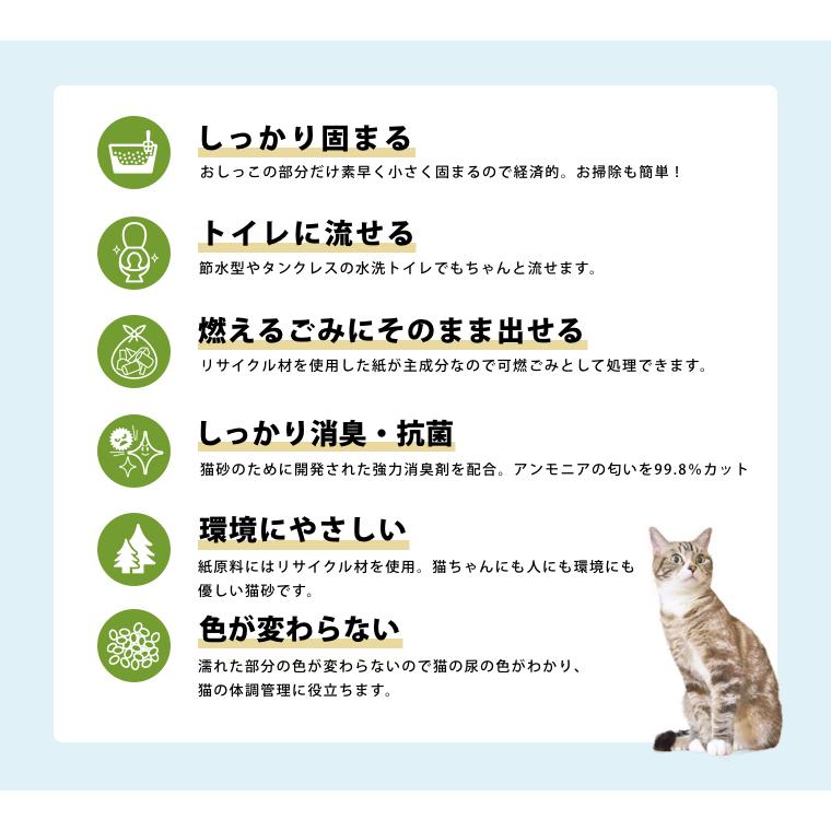 超お得な6袋セット　紙の猫砂 10L×6袋 トイレに流せる 可燃ごみOK しっかり固まる 強力消臭　三ヶ日ガーデン |  | 02