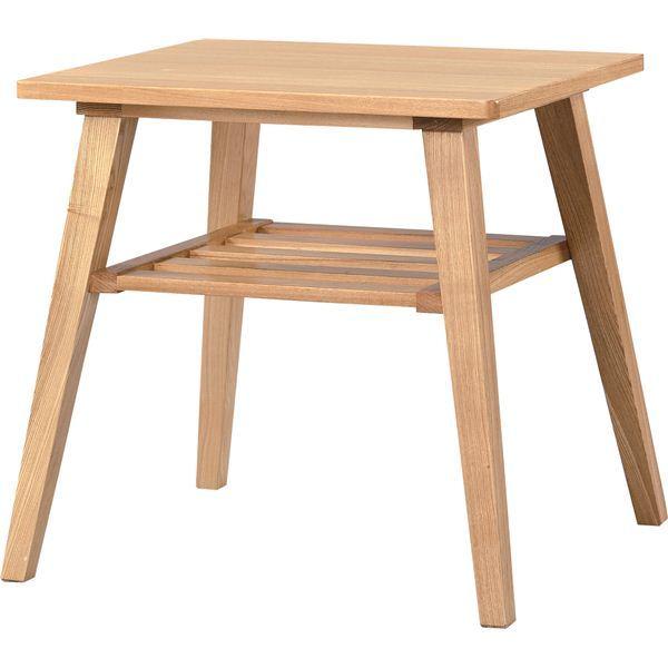堅実な究極の 長方形 〔モティ〕 サイドテーブル 木製 ナチュラル RTO-743TNA 棚収納付き サイドテーブル