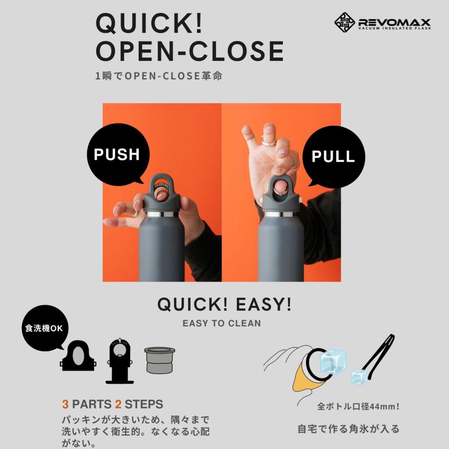 ANA x REVOMAX 12oz 水筒ノベルティ (炭酸飲料対応・保温保冷) REVOMAX 【レビュー特典】【REVOMAX公式】12oz SLIM(355ml)【A】 By
