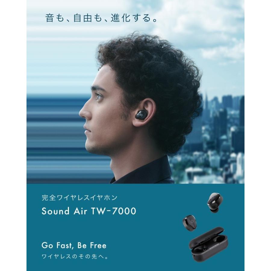 ★【国内正規品】GLIDiC Sound Air TW-7000/ブラック/ワイヤレスイヤホン/最大25時間再生/急速充電10分で2時間連続再生/Bluetooth対応/マイク搭載/SB-WS72-MRTW｜mikoemon2