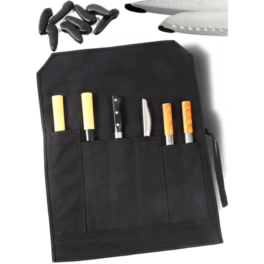 ピーアンドシー 包丁ケース 布巻き 刃先カバー付き 6本収納 深長い