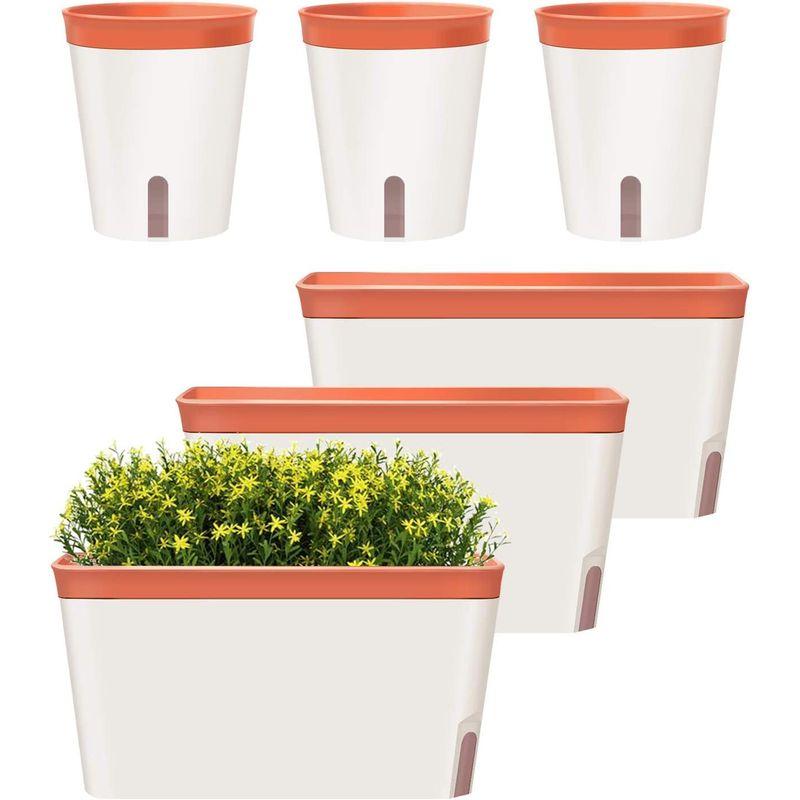 新版 GardenBasix 自動給水プランター 長方形ウィンドウボックス 6個セット 屋内植物 ホームガーデン モダン装飾フラワーポット すべて vineshairstudio.com 新版 GardenBasix 自動給水プランター 長方形ウィンドウボックス 6個セット 屋内植物 ホームガーデン モダン装飾フラワーポット すべて vineshairstudio.com