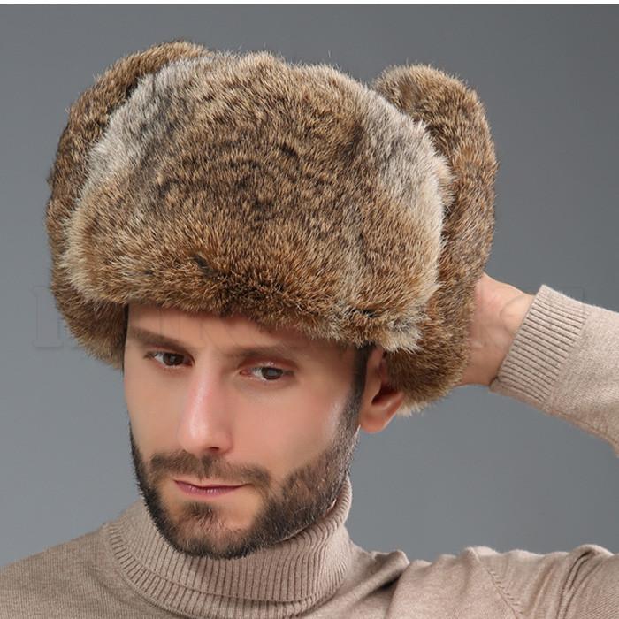 送料無料 毛皮帽子 ロシア帽 メンズ フライトキャップ パイロット