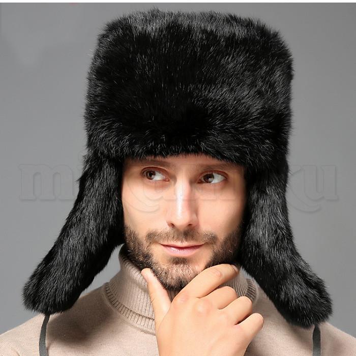 送料無料 毛皮帽子 ロシア帽 メンズ フライトキャップ パイロット