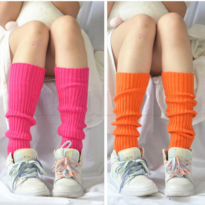 レッグウォーマー レディース ルーズソックス 無地 3足セット