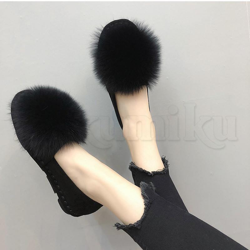 送料無料 パンプス レディース ぺたんこ靴 裏起毛 ポンポン付き もこもこシューズ スリッポン フラット 防寒 暖かい アウトドア きれいめ おしゃれ |  | 08
