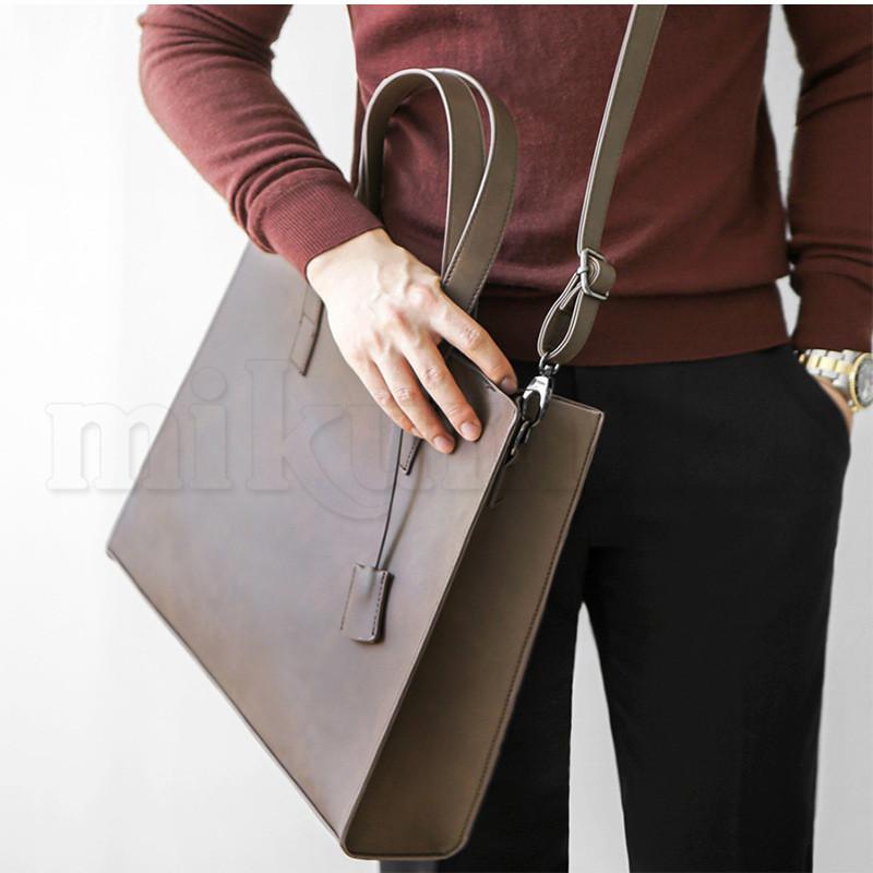 トートバッグ メンズ ビジネスバッグ スクエア 肩掛け 手提げ 軽量 大