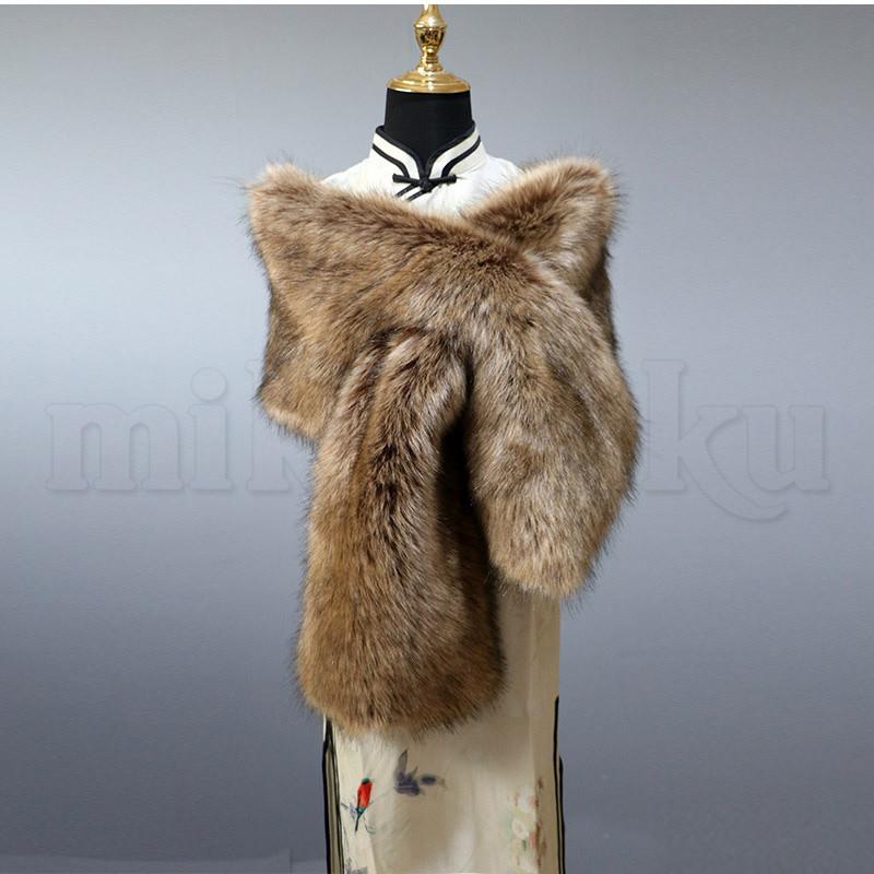 送料無料 ショール レディース フェイクファーケープ 羽織 厚手  