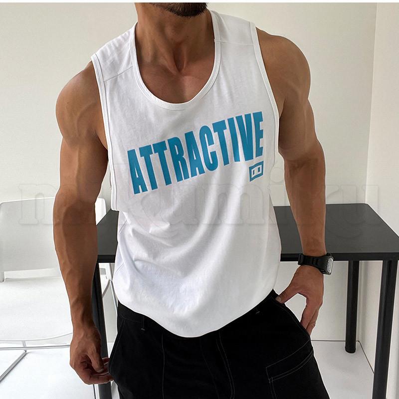 大勧め トップス メンズタンクトップ ジム インナー トップス 夏服 タンクトップ メンズ 英字プリント ジム インナー Tシャツ ノースリーブ 綿 バスケ トップス スポーツ 夏用 かっこいい ファッション 薄手 おしゃれ 送料無料 Www Threeriversofs Com