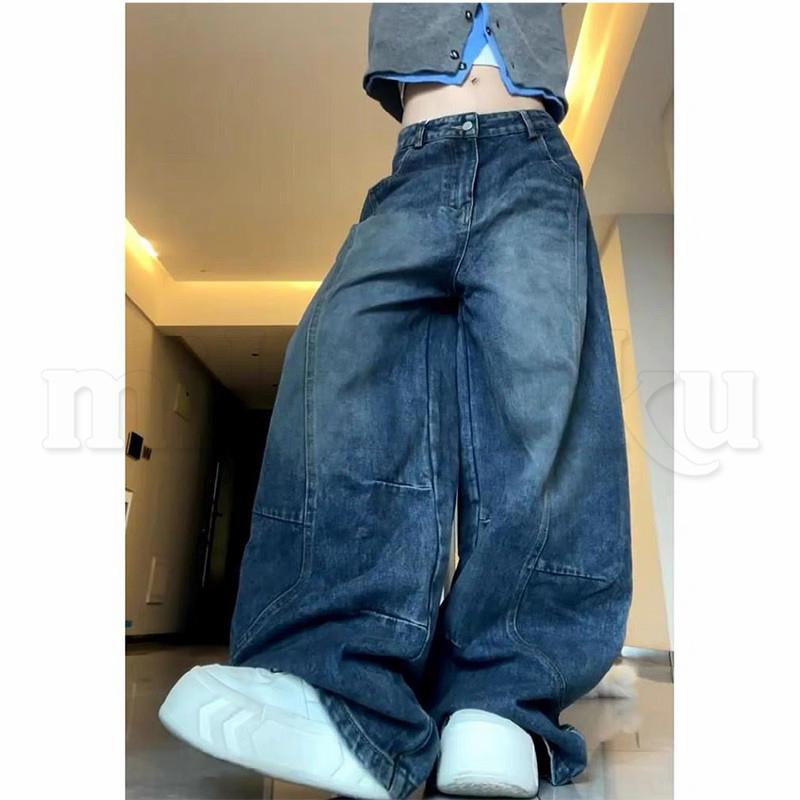 ワイドパンツ デニムパンツ レディース カーブパンツ フレアパンツ
