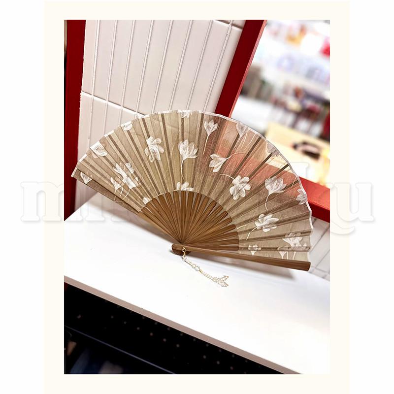 上品 扇子 ナチュラル 折りたたみ センス 夏用 ペンダント付き 扇子袋