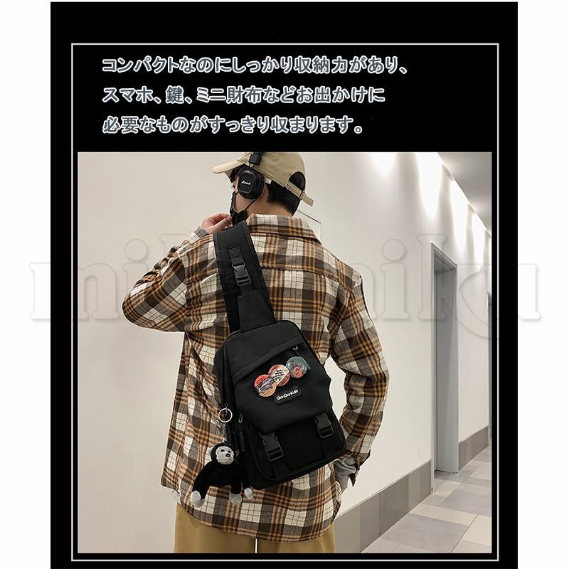 ボディバッグ バッジ ワンショルダー スポーティー ショルダーバッグ